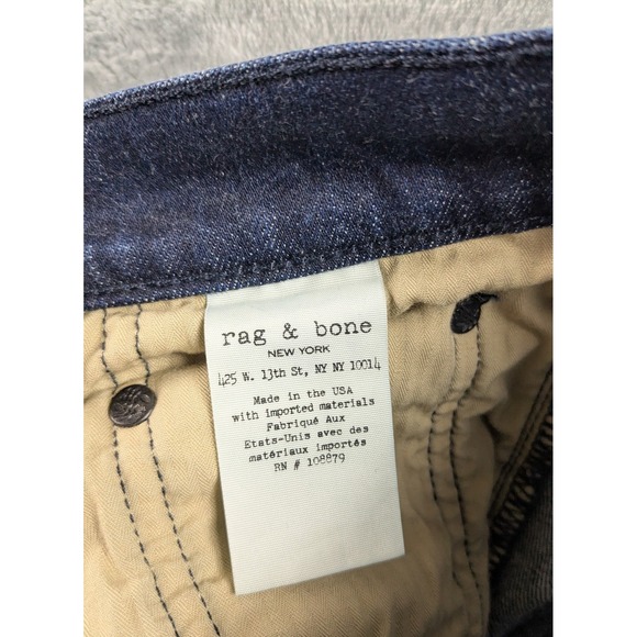 Rag & Bone Standard Issue Jeans Mens 29x27 Blue Dark Wash Fit 2 Slim Button Fly - Picture 15 of 15